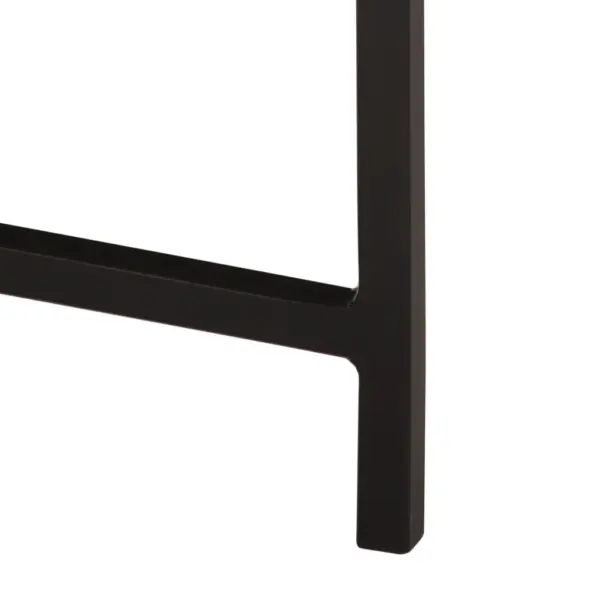 Pruun mangopuidust ja rauast kohvilaud, 54 x 54 x 35 cm – 7