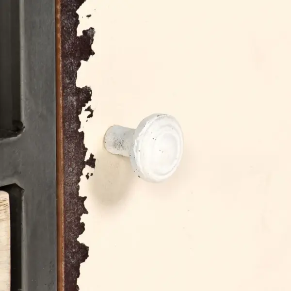 Industriaalstiilis telerikapp mangopuidust ja terasest, mitmevärviline, 120 x 30 x 45 cm – 7