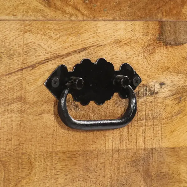 Jalatsikapp mangopuidust ratastega, pruun, 86 x 35 x 50 cm – 9