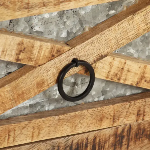 Mangopuidust konsoollaud 3 sahtliga, mustade terasjalgadega, 110 x 30 x 76 cm – 8