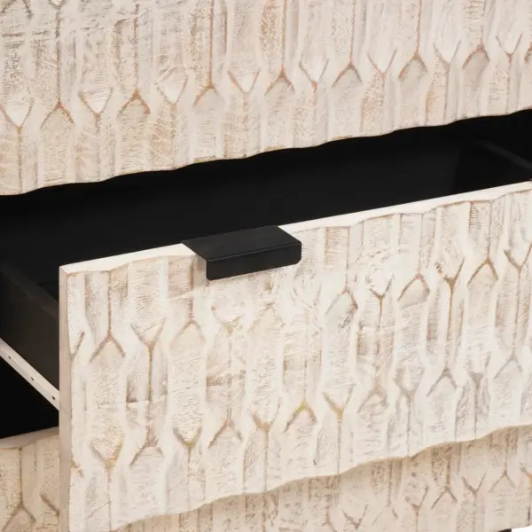 2-osaline mangopuidust kummutite komplekt, valge pesuviimistlus, 60 x 33 x 75 cm – 7