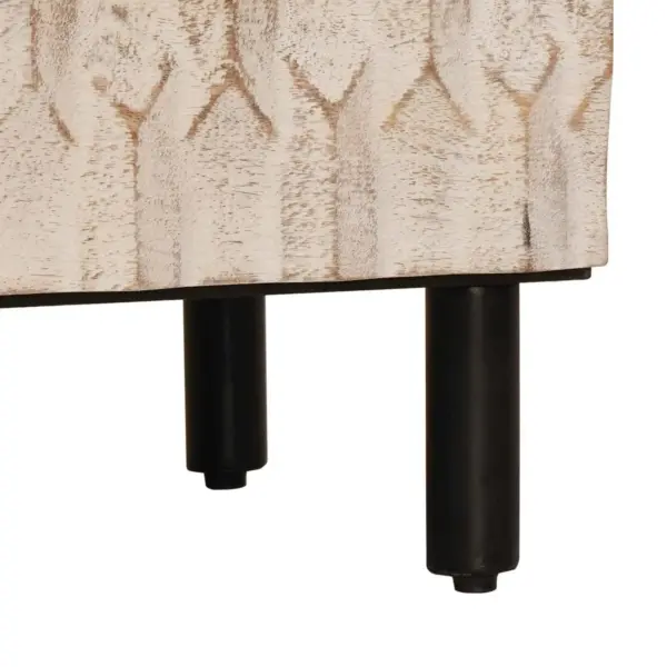 2-osaline mangopuidust kummutite komplekt, valge pesuviimistlus, 60 x 33 x 75 cm – 8