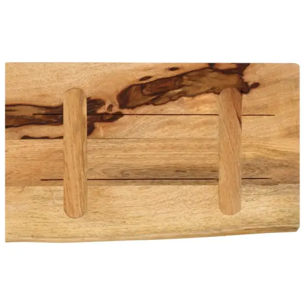 Mangopuidust lauaplaat ühe naturaalse servaga, 60 x 30 x 3,8 cm - 5