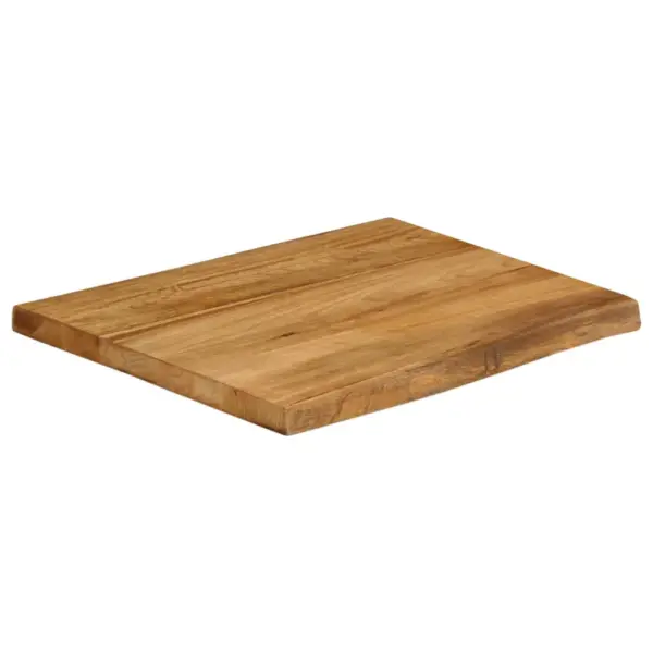 Mangopuidust lauaplaat naturaalsete servadega, tammeviimistlus, 60 x 60 x 3,8 cm - 2