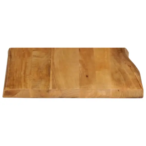 Mangopuidust lauaplaat naturaalsete servadega, tammeviimistlus, 60 x 60 x 3,8 cm - 4