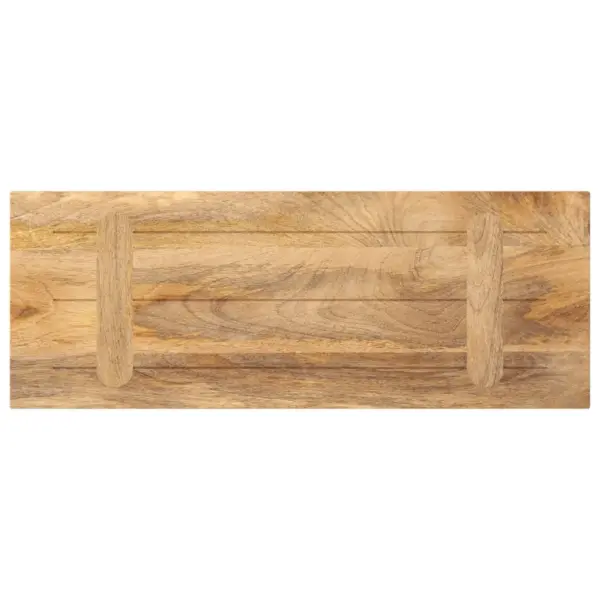 Mangopuidust ristkülikuline lauaplaat, naturaalne, 80 x 20 x 2,5 cm - 5
