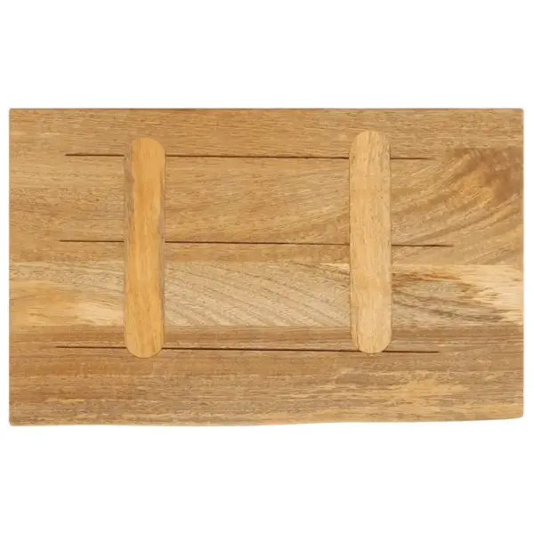 Lauaplaat naturaalse servaga mangopuidust, pruun, 60 x 30 x 3,8 cm - 5