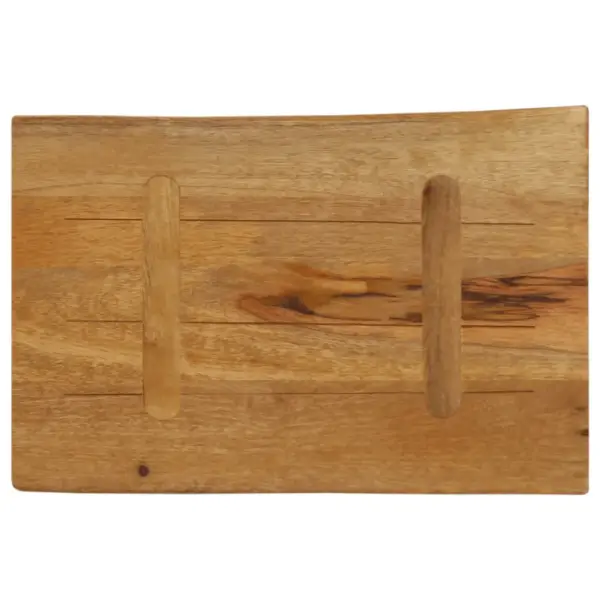 Mangopuidust lauaplaat naturaalsete servadega, 60 x 40 x 2,5 cm, pruun - 5