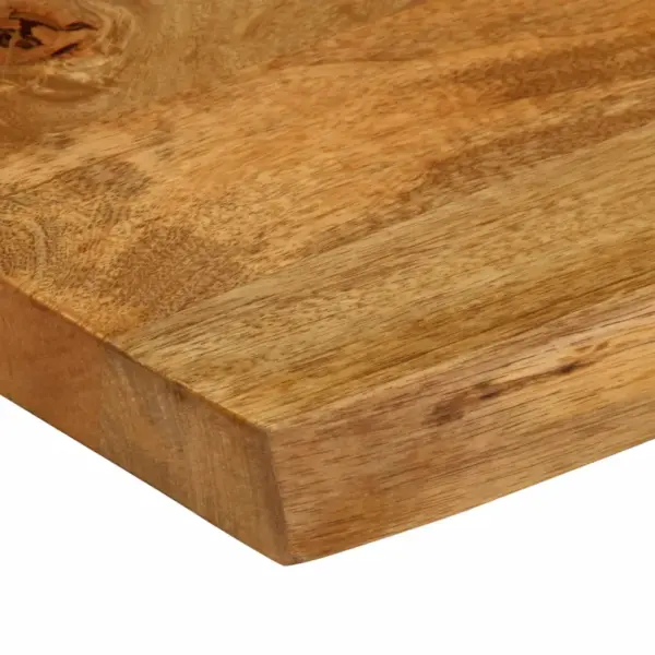 Mangopuidust lauaplaat naturaalsete servadega, 60 x 40 x 2,5 cm, pruun - 6