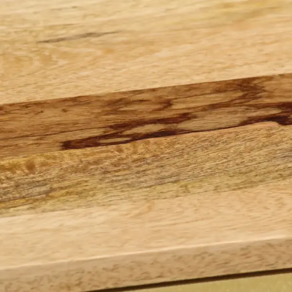 Retrostiilis mangopuidust telerikapp kuldse mustriga ustega, 120 x 30 x 45 cm – 9