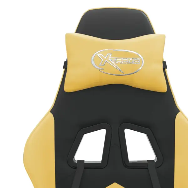 Mänguritool jalatoega, must ja kuldne kunstnahk, reguleeritav – 12