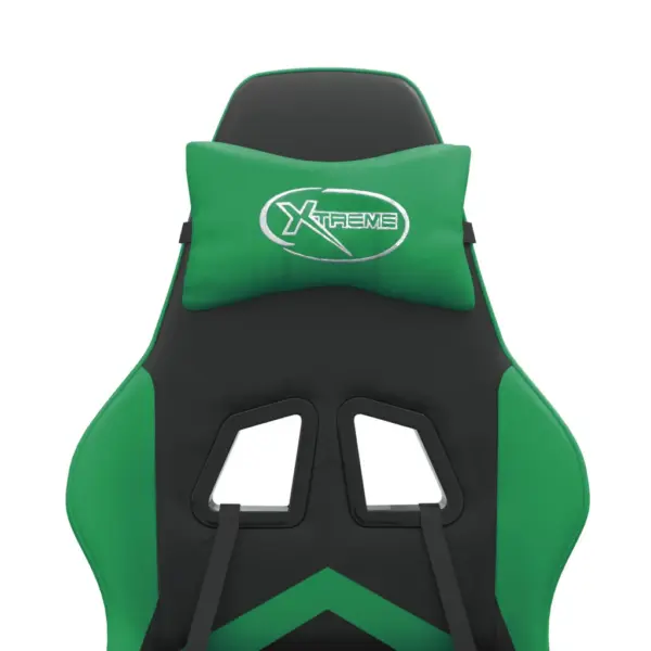 Mänguritool jalatoe ja lamamisfunktsiooniga, must-roheline kunstnahk – 11