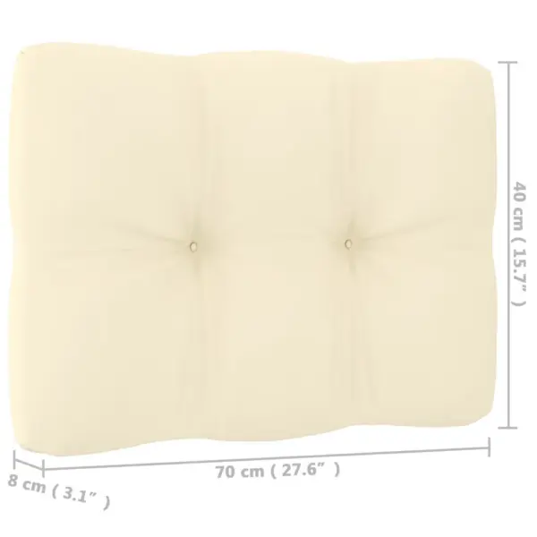 5-osaline männipuidust aiamööbli komplekt istmepatjadega, meekarva, kreemjad padjad – 10