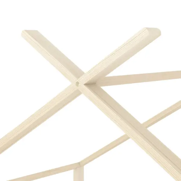 Pruun männipuidust lastevoodi raam majakujulise ülaosaga, 70 x 140 cm – 8