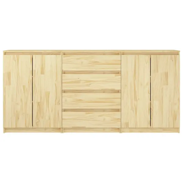 Männipuidust puhvetkappide komplekt, 3 tk, 2 kappi ja kummut, 180 x 36 x 84 cm – 4