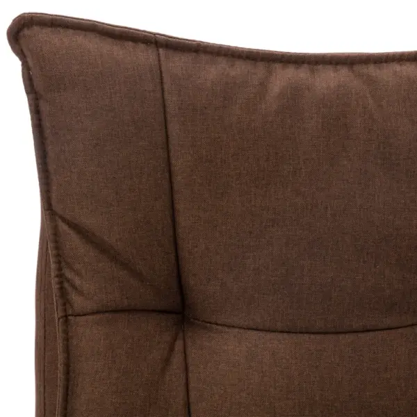 Massaažiga lamav kontoritool jalatoega, pruun kangas, reguleeritava kõrguse ja seljatoega – 7