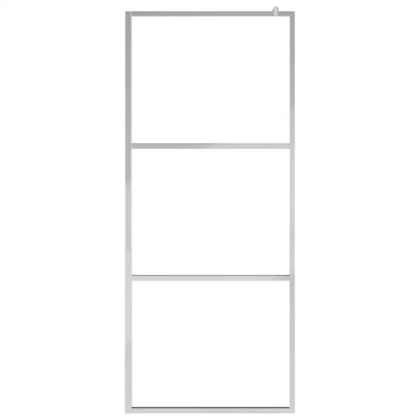 Matt dušinurga sein pooleldi ESG-klaasist, hõbedane, 80 x 195 cm – 3