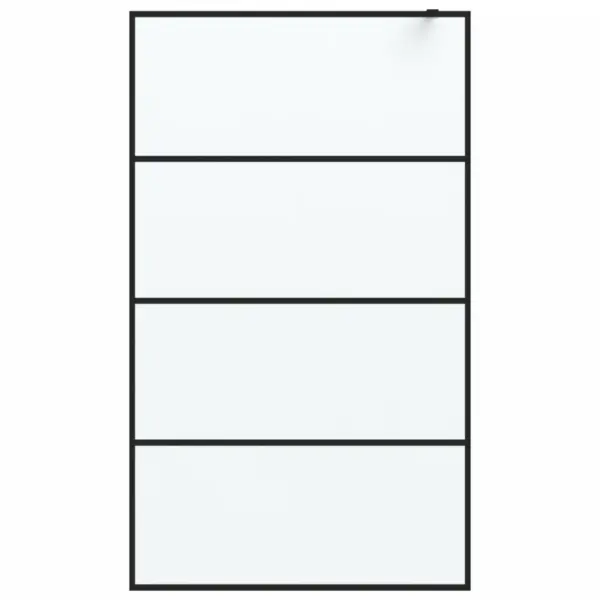 Matt ESG-klaasist dušinurga sein musta alumiiniumraamiga, 115 x 195 cm – 3