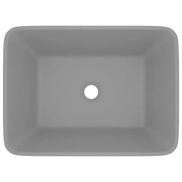 Matt helehall keraamiline kapipealne valamu, ristkülikukujuline, 41 x 30 x 12 cm – 3