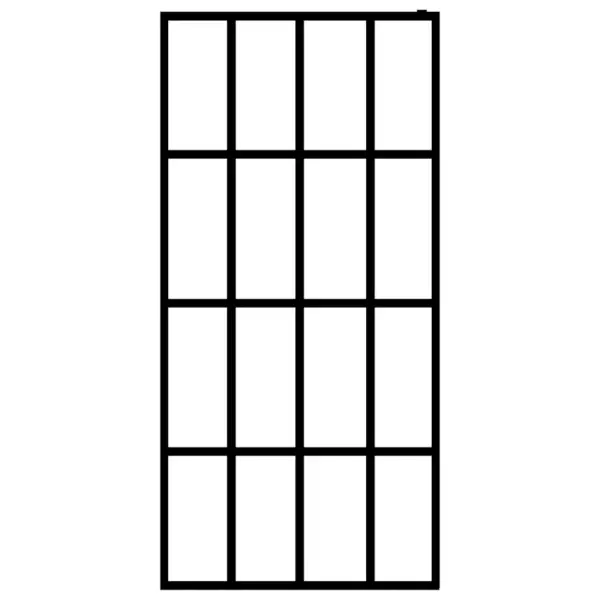 Dušinurga sein matt karastatud klaasiga, musta alumiiniumraamiga, reguleeritav 116–118 x 190 cm – 3