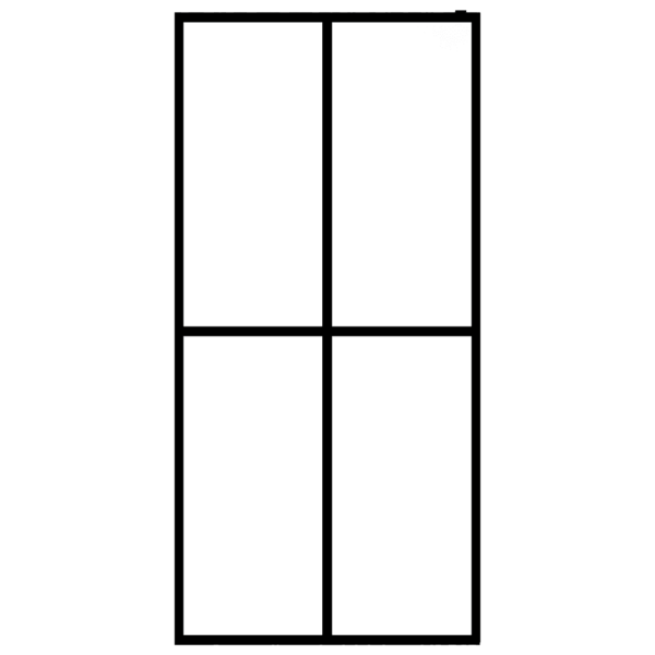 Matt klaasiga dušinurga sein musta alumiiniumraamiga, 80 x 195 cm – 3