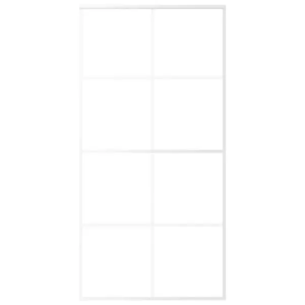 Matt klaasist liuguks alumiiniumraamiga, valge, 102,5 x 205 cm – 3