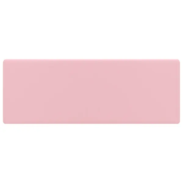 Kandiline matt roosa keraamiline valamu ülevooluga, 41 x 41 cm – 2