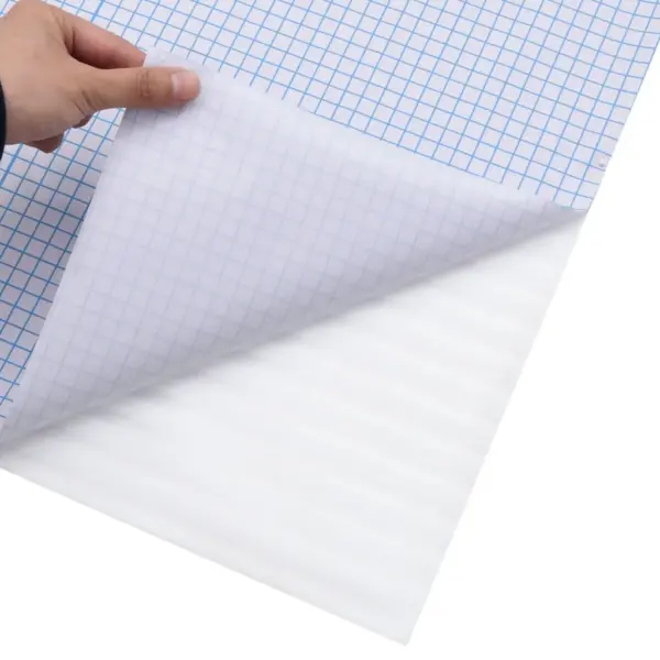 Matt triibuline iseliimuv aknakile privaatsuseks, valge, 60 x 2000 cm, PVC – 6