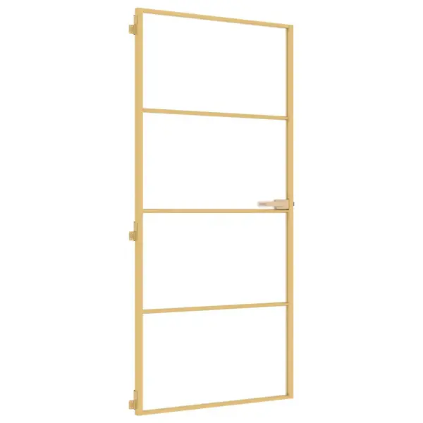 Mattklaasist siseuks kuldse õhukese alumiiniumraamiga, 93 x 201,5 cm – 2