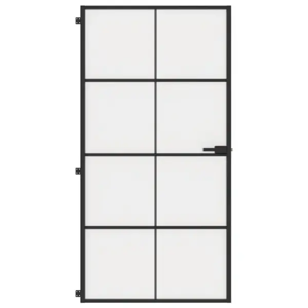 Mattklaasist siseuks õhukese musta alumiiniumraamiga, 102,5 x 201,5 cm – 3