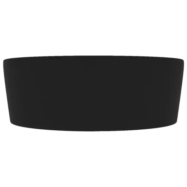 Mattmust ümmargune keraamiline kapipealne valamu ülevooluavaga, 36 x 13 cm – 4