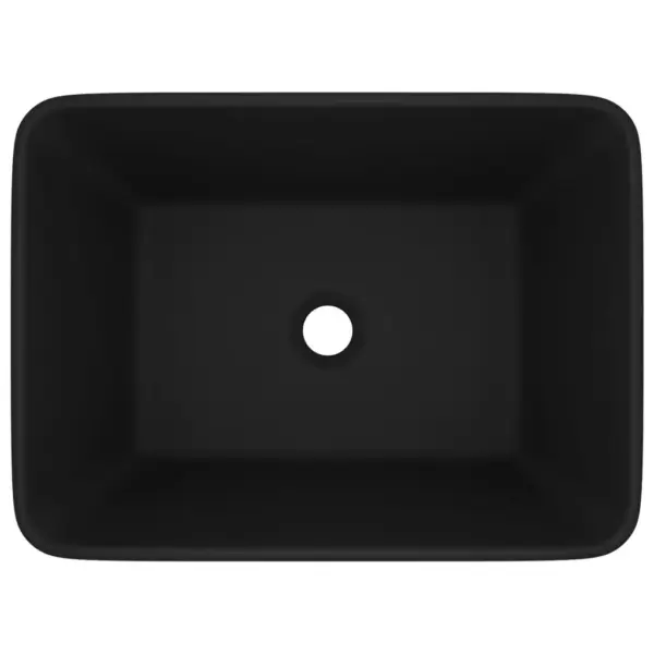 Mattmust keraamiline valamu, ristkülikukujuline, 41 x 30 x 12 cm, kapi peale – 3