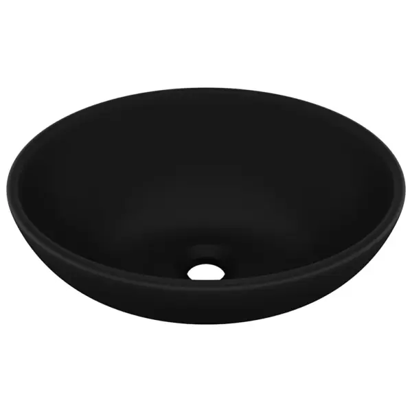 Ovaalne mattmust keraamiline valamu kapi peale, 40 x 33 cm – 2