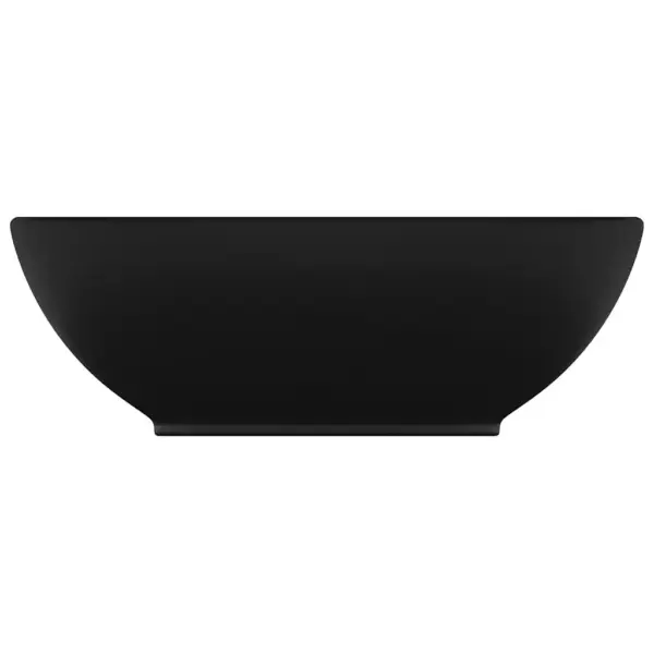 Ovaalne mattmust keraamiline valamu kapi peale, 40 x 33 cm – 3