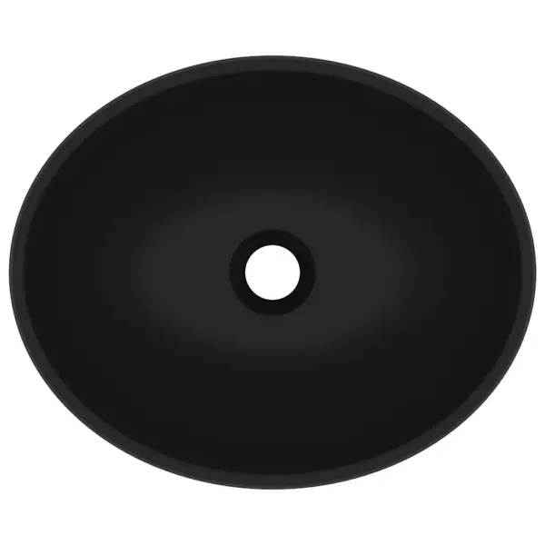 Ovaalne mattmust keraamiline valamu kapi peale, 40 x 33 cm – 4