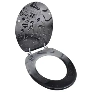 MDF-ist prill-laud kaanega, veetilkade mustriga, mitmevärviline