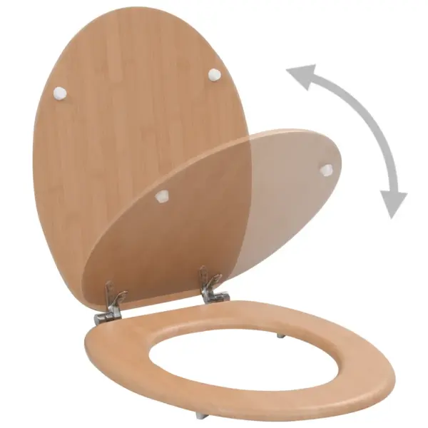 Kaantega WC-prill-lauad, MDF, hele bambuse disain, 2 tk – 3