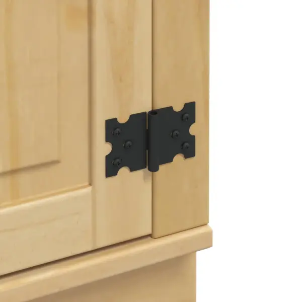 Meepruun täismännipuidust kapp riiuliga, 2 uksega, 80 x 46 x 81,5 cm – 9