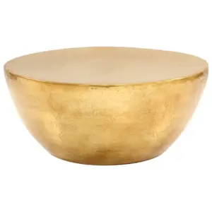 Kausikujuline kohvilaud sepistatud alumiiniumist, messinguvärvi, 70 x 30 cm