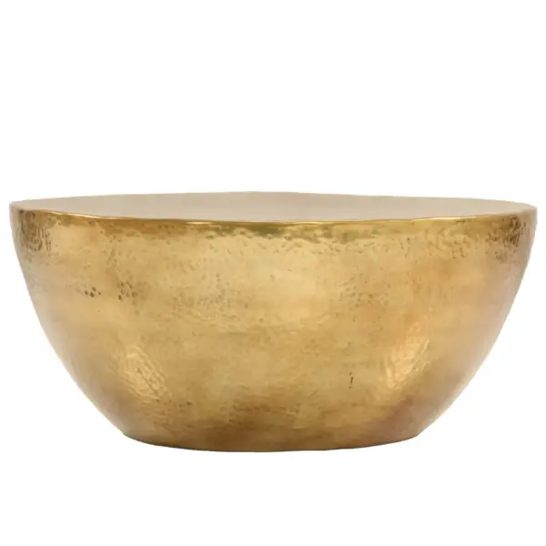 Kausikujuline kohvilaud sepistatud alumiiniumist, messinguvärvi, 70 x 30 cm – 4