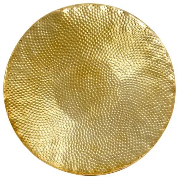 Kausikujuline kohvilaud sepistatud alumiiniumist, messinguvärvi, 70 x 30 cm – 6