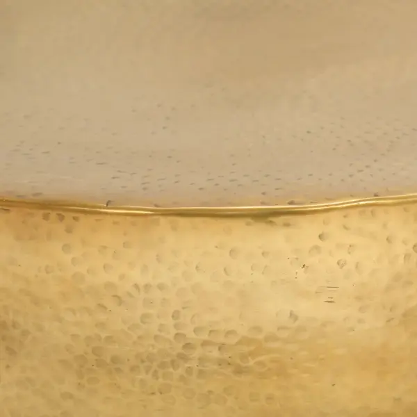 Kausikujuline kohvilaud sepistatud alumiiniumist, messinguvärvi, 70 x 30 cm – 7