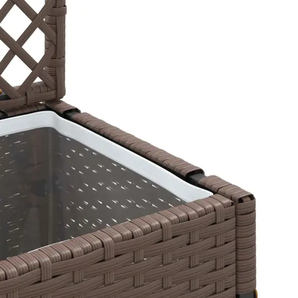 Pruun metallist aiapott trelliseinaga, välitingimustesse, 35 x 30 x 135 cm – 6