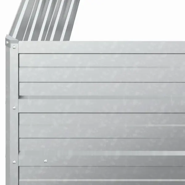 Metallist peenrakast tsingitud terasest, hõbedane, 100 x 100 x 45 cm – 6