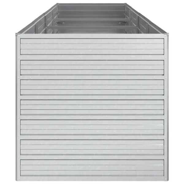 Metallist peenrakast aeda, tsingitud teras, hõbedane, 320 x 80 x 77 cm – 5