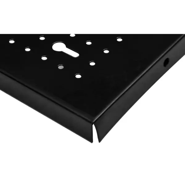 Metallist tööriistahoidja perfoplaatide komplekt, must, 3 paneeli, 60 x 120 cm, 18 topeltkonksu – 4