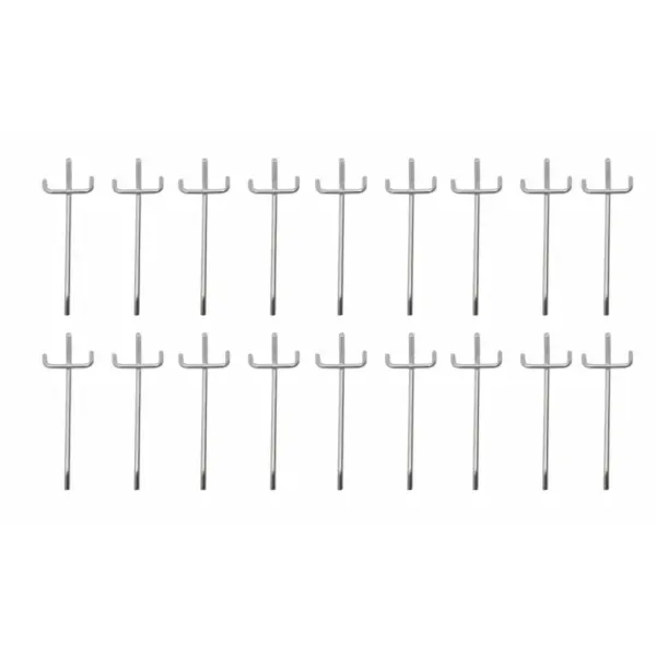 Metallist tööriistahoidja perfoplaatide komplekt, must, 3 paneeli, 60 x 120 cm, 18 topeltkonksu – 5