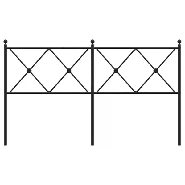 Metallist voodipeats 160 cm voodile, must teras, 166 x 3 x 90,5 cm – 4