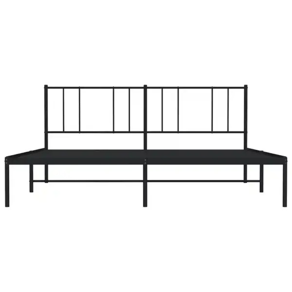 Must metallist voodiraam peatsiga, 200 x 200 cm madratsile – 6