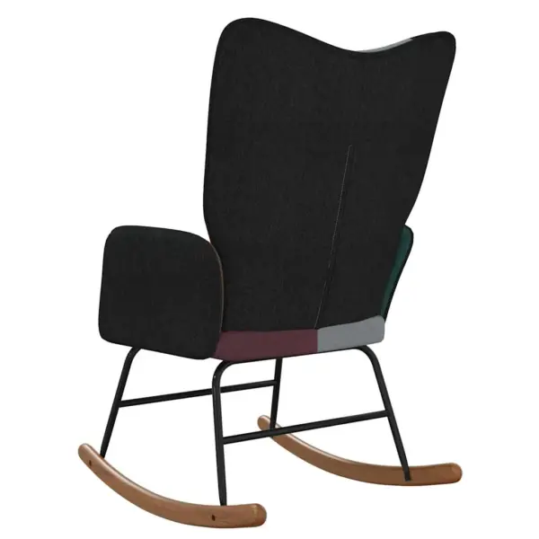 Kiiktool tumeda lapitehnikaga, mitmevärviline kangas, terasraam, 61 x 78 x 98 cm – 5